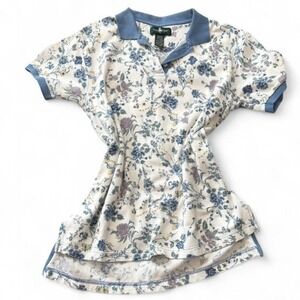 Vintage 90s Hunt Club Floral Polo Shirt, Women's Size M